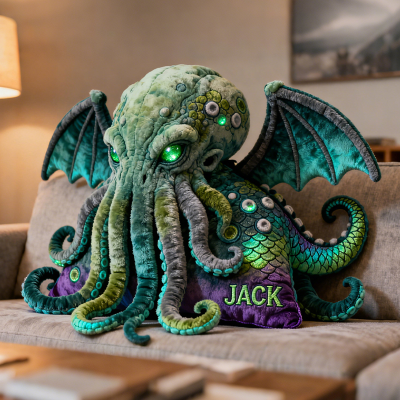 Personalized Cthulhu Shape Pillow Fantasy Lover Plush Unique Gift For Gamer - Tradiviet