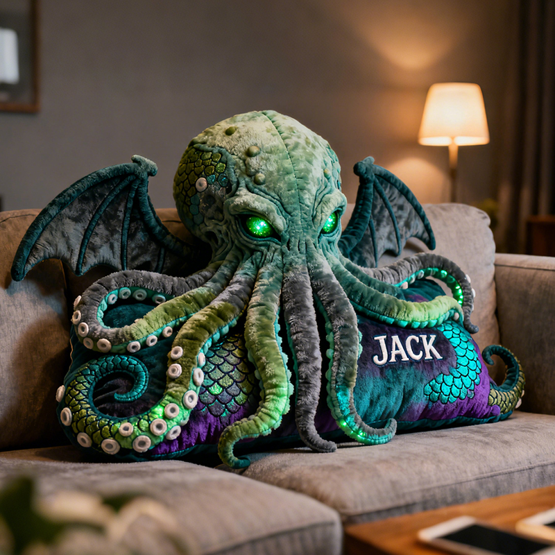 Personalized Cthulhu Shape Pillow Fantasy Lover Plush Unique Gift For Gamer - Tradiviet
