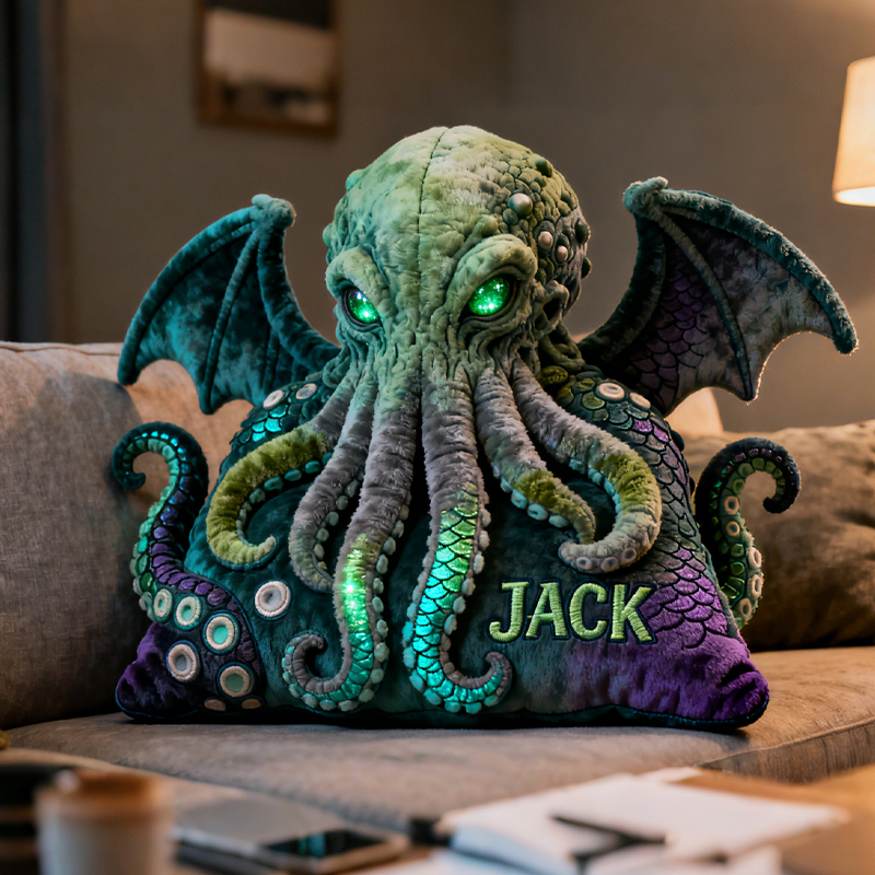 Personalized Cthulhu Shape Pillow Fantasy Lover Plush Unique Gift For Gamer - Tradiviet