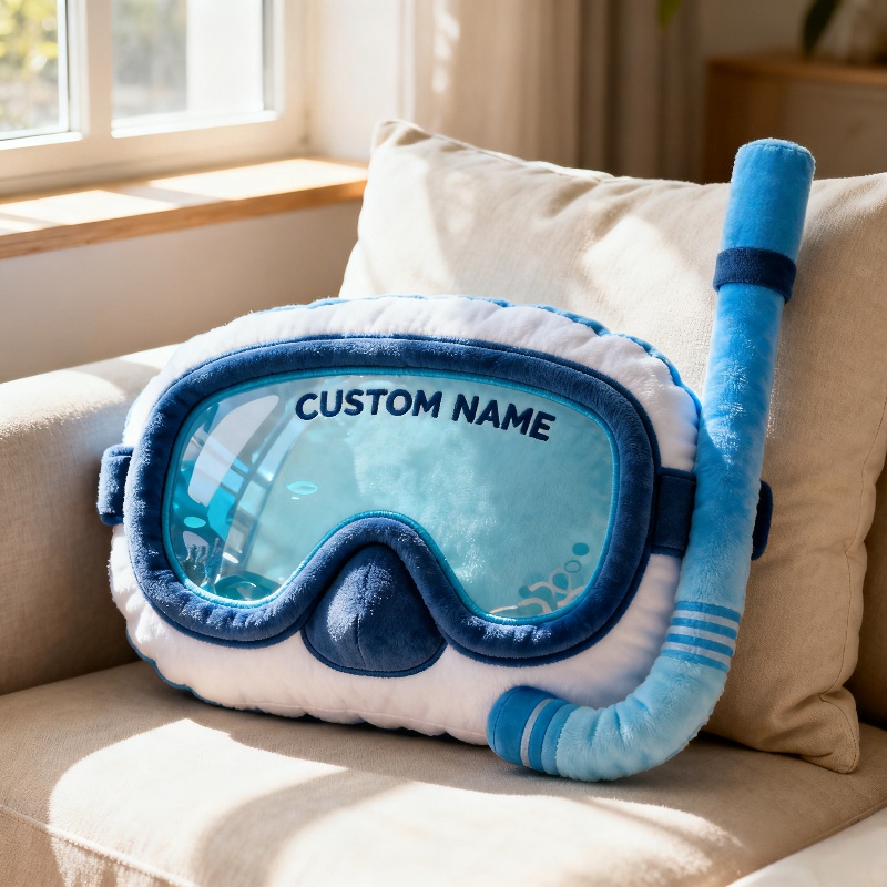 Personalized Diving Mask Shape Pillow Ocean Lover Room Decor Gift For Diver - Tradiviet