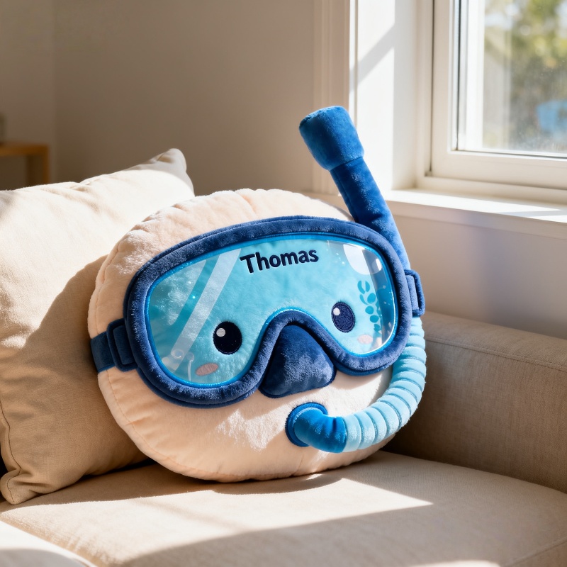 Personalized Diving Mask Shape Pillow Scuba Lover Plush Unique Gift For Diver - Tradiviet