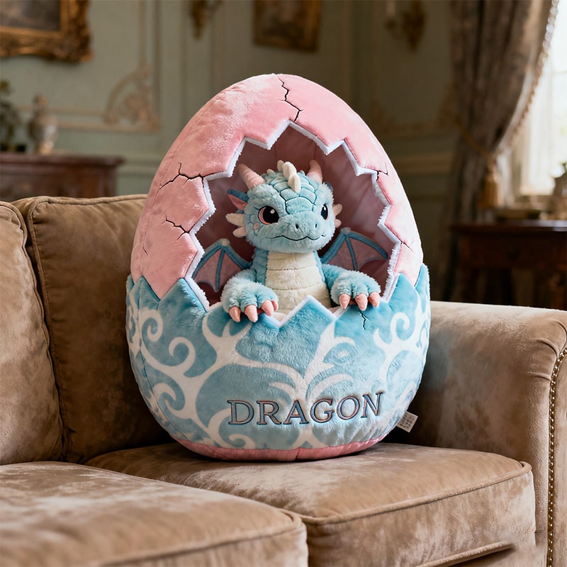 Personalized Dragon Egg Shape Pillow Fantasy Love Plush Best Gift For Kids - Tradiviet