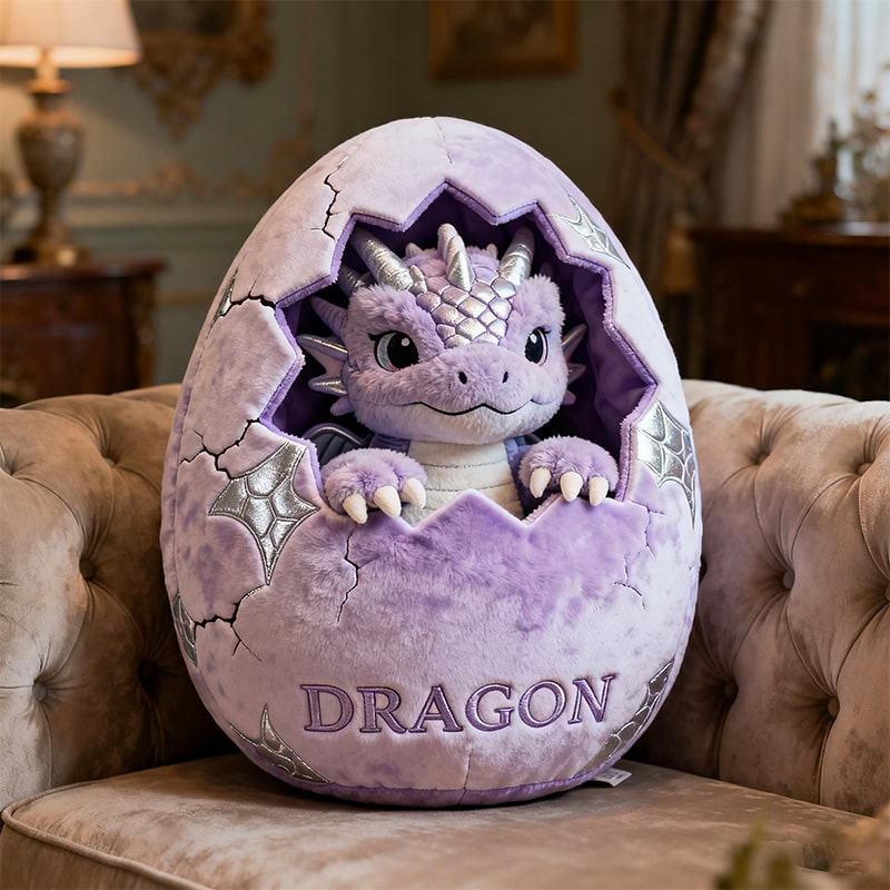 Personalized Dragon Egg Shape Pillow Fantasy Lover Plush Gift For Dragon Lovers - Tradiviet
