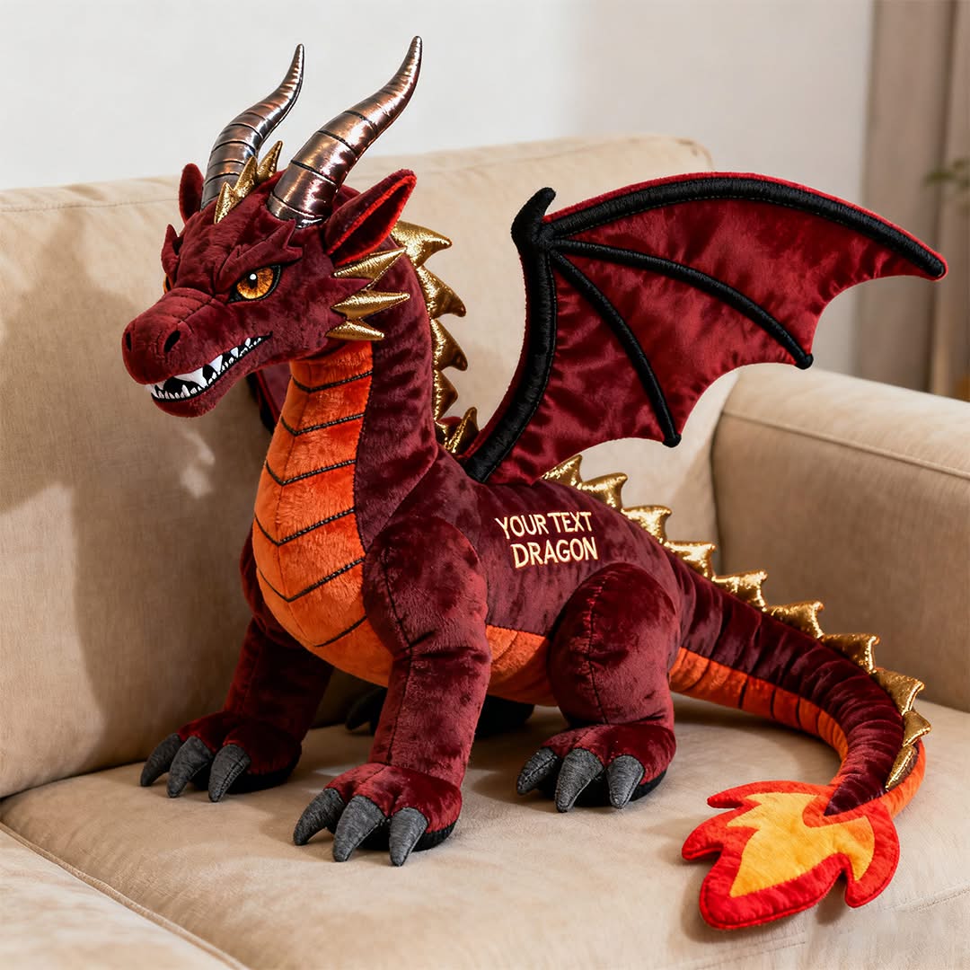 Personalized Dragon Shape Pillow Fantasy Lover Decor Plush Fantasy Lover Gifts - Tradiviet