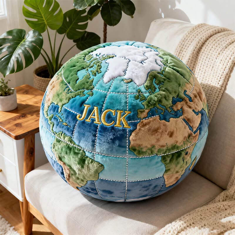 Personalized Earth Shaped Shape Pillow Best MothersDay Gifts From Daughter - Tradiviet