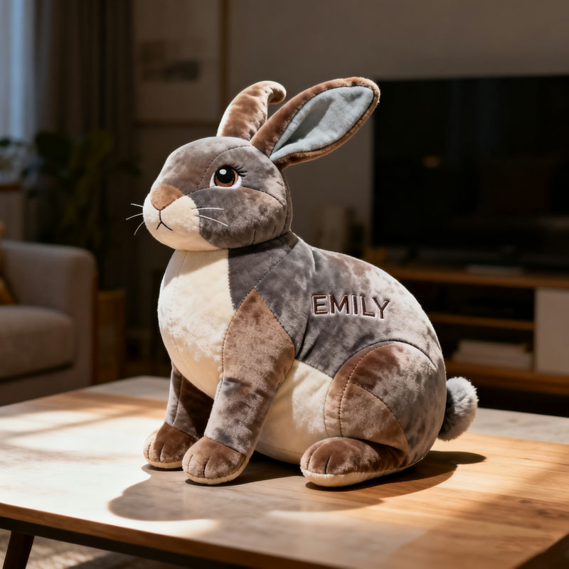 Personalized Easter Bunny Pillow Rustic Easter Bunny Home Decor Gift for Family - Tradiviet