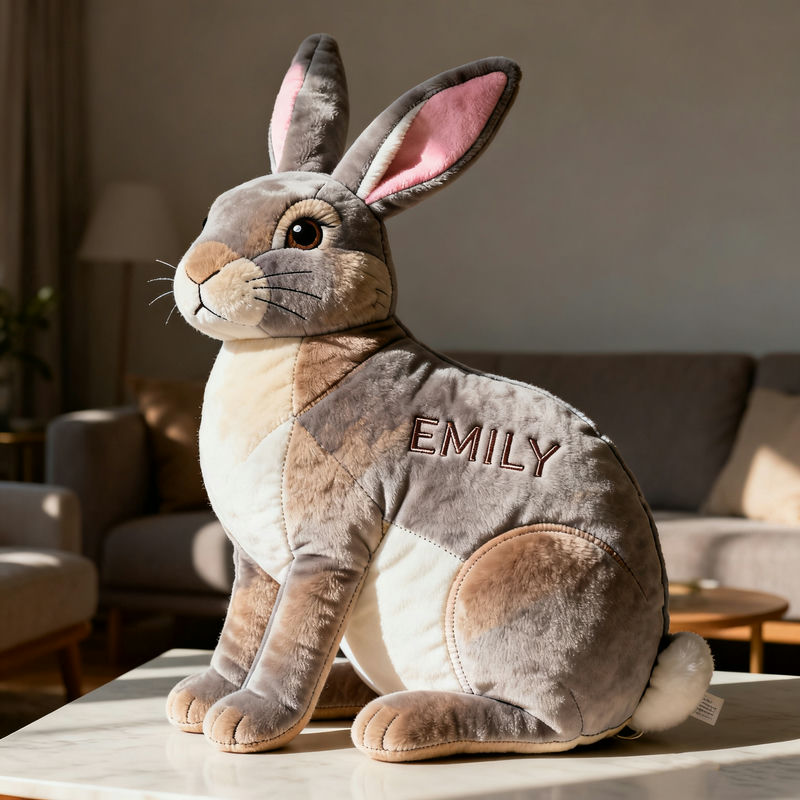 Personalized Easter Bunny Pillow Rustic Easter Bunny Home Decor Gift for Her - Tradiviet