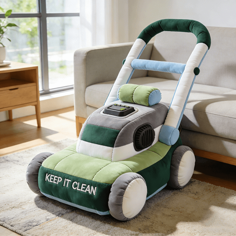 Personalized Electric Lawnmower Shape Pillow Unique Gift Fathers Day Idea - Tradiviet