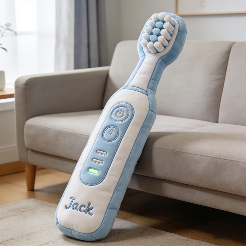 Personalized Electric Toothbrush Throw Shape Pillow Gifts For Mother In Law - Tradiviet