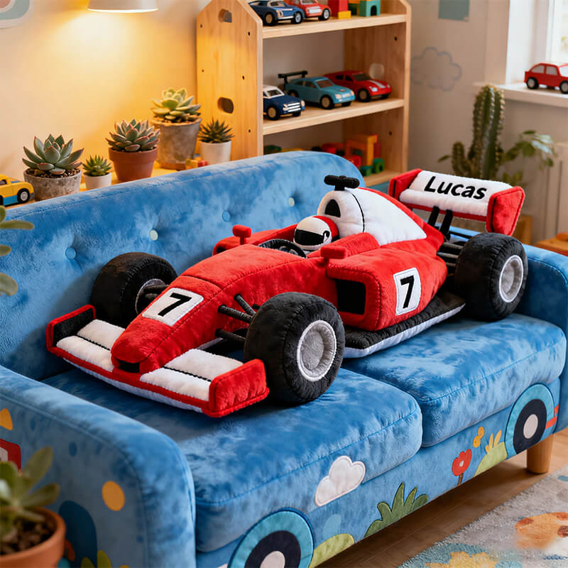Personalized F1 Racing Car Shape Pillow Fathers Day Presents For Daughter - Tradiviet