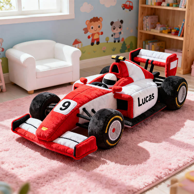 Personalized F1 Racing Car Shape Pillow Unique Mothers Day From For Him - Tradiviet