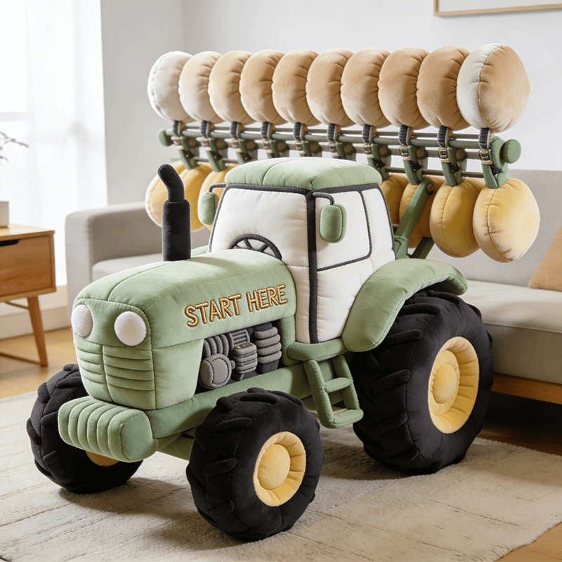 Personalized Farm Harvester Shape Pillow Best Birthday Gift For Brothers - Tradiviet