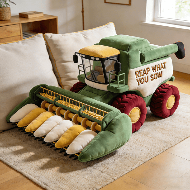 Personalized Farm Harvester Shape Pillow Unique Gift Ideas For Sister In Law - Tradiviet