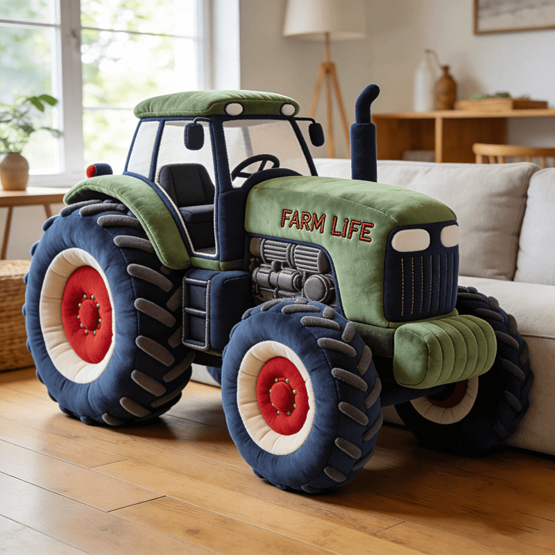 Personalized Farm Tractor Shape Pillow Best Gifts For Brothers Girlfriend - Tradiviet