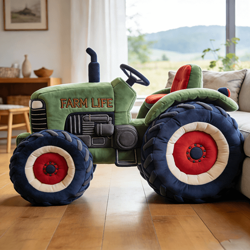 Personalized Farm Tractor Shape Pillow Good Presents For Brothers In Law - Tradiviet