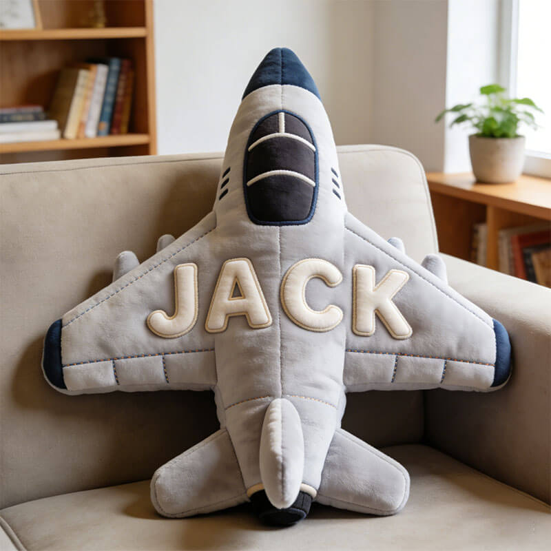 Personalized Fighter Jet Shape Pillow Unique Gifts For Brothers Girlfriend - Tradiviet