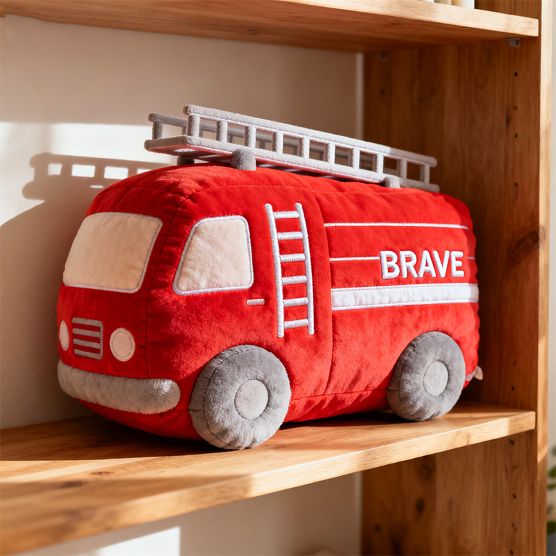 Personalized Fire Truck Shaped Pillow Best Gifts For Brother In Law - Tradiviet