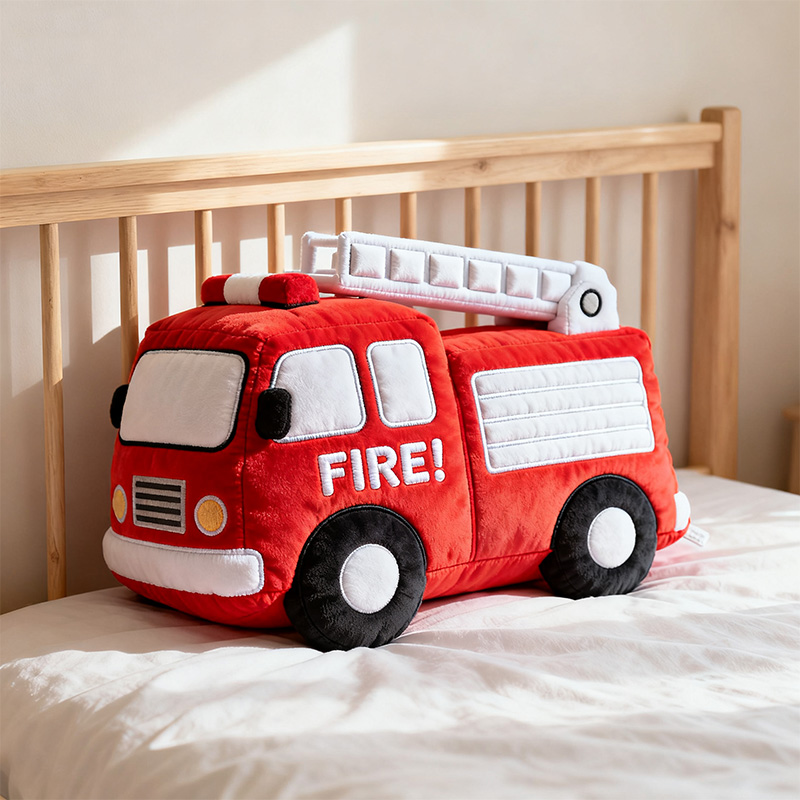 Personalized Fire Truck Shaped Pillow Birthday Gift Ideas For Brother - Tradiviet