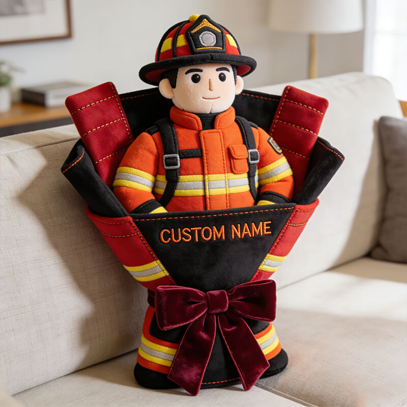 Personalized Firefighter Bouquet Pillow Gift Ideas For Your Brother - Tradiviet
