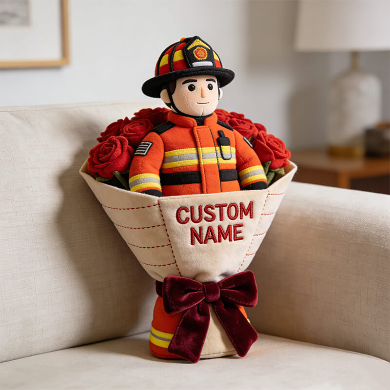 Personalized Firefighter Bouquet Pillow Gift Ideas For Your Brother - Tradiviet
