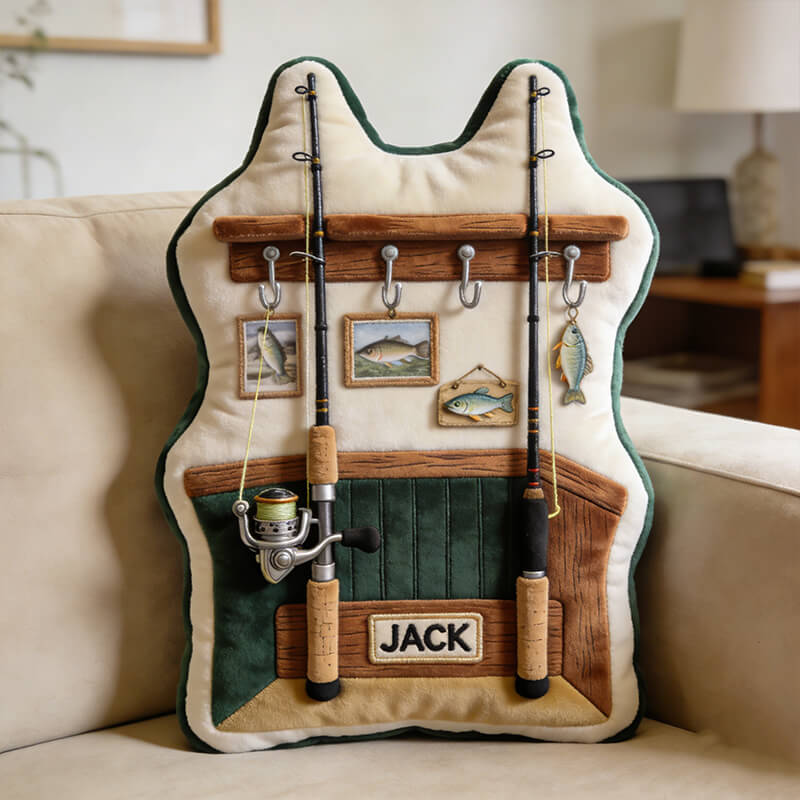 Personalized Fishing Tools Corner Throw Pillow Presents For Brothers In Law - Tradiviet