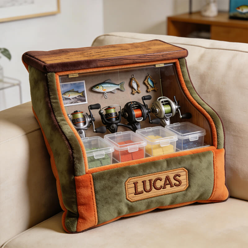 Personalized Fishing Tools Corner Throw Pillow Unique Gifts For Brother - Tradiviet