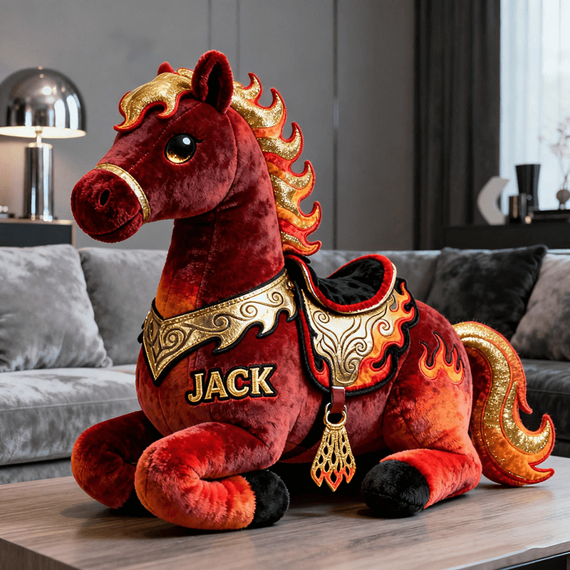 Personalized Flaming Warhorse Pillow Gifts For Brothers Girlfriend - Tradiviet