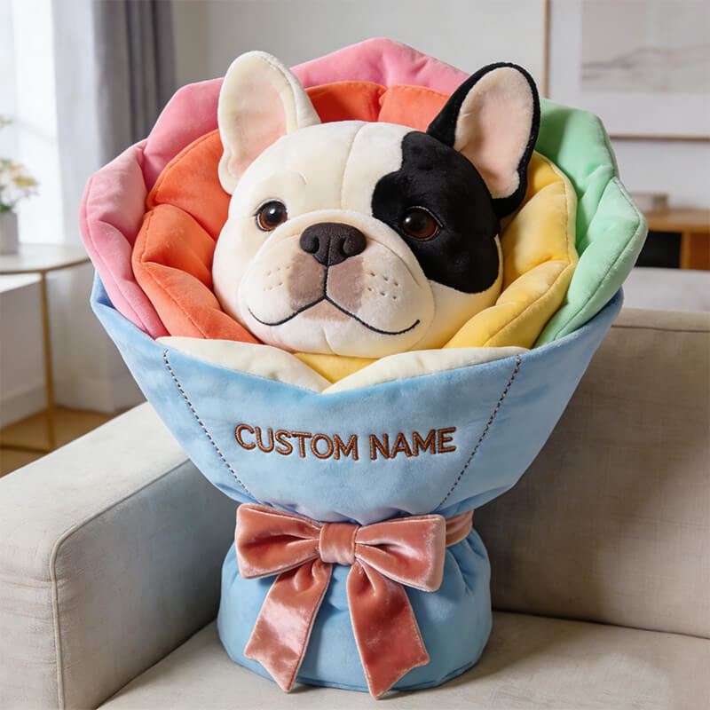 Personalized French Bulldog Bouquet Pillow Great Mothers Day Gifts For Mom - Tradiviet