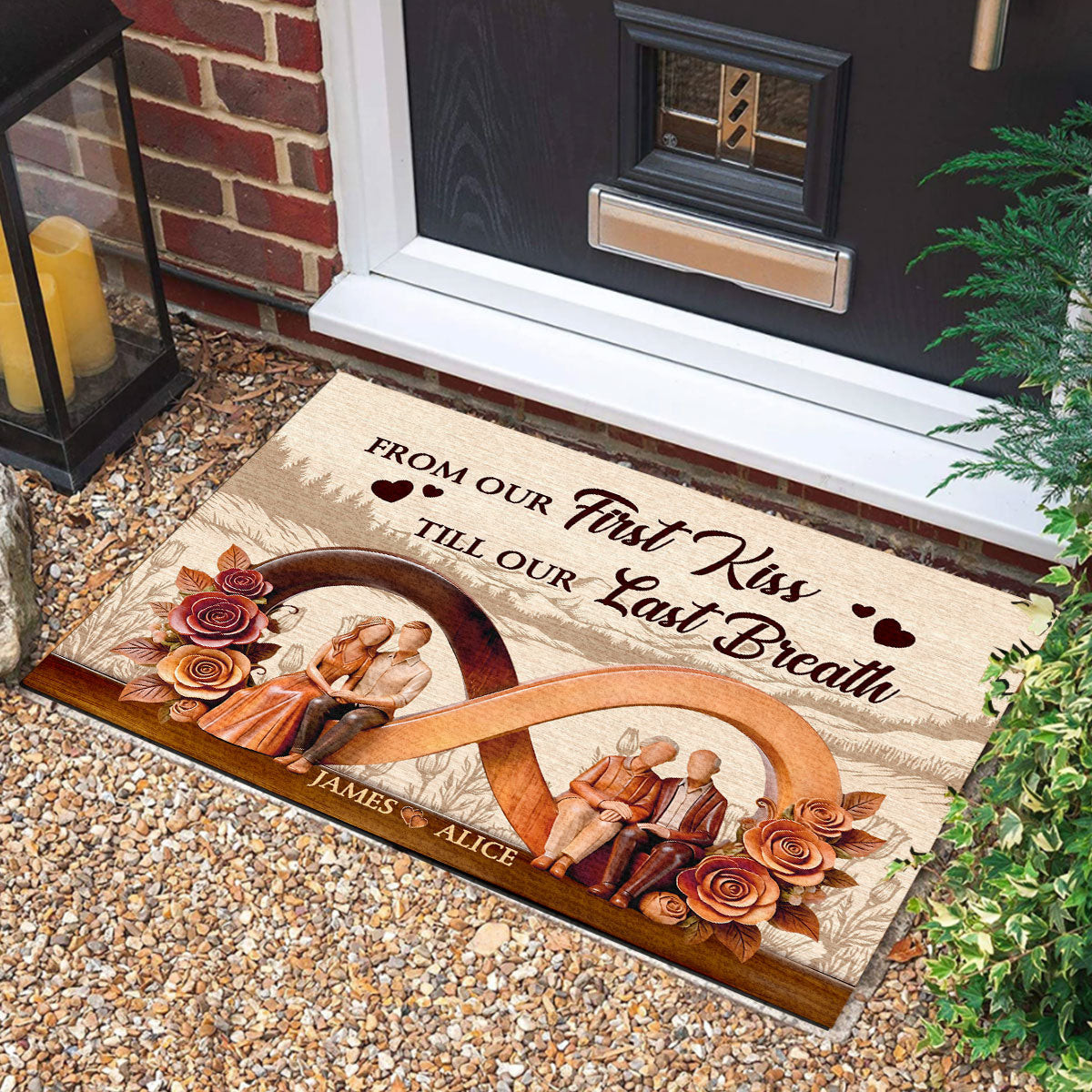 Personalized From Our First Kiss Till Our Last Breath Doormat America 250 Years Birthday Doormat - Tradiviet
