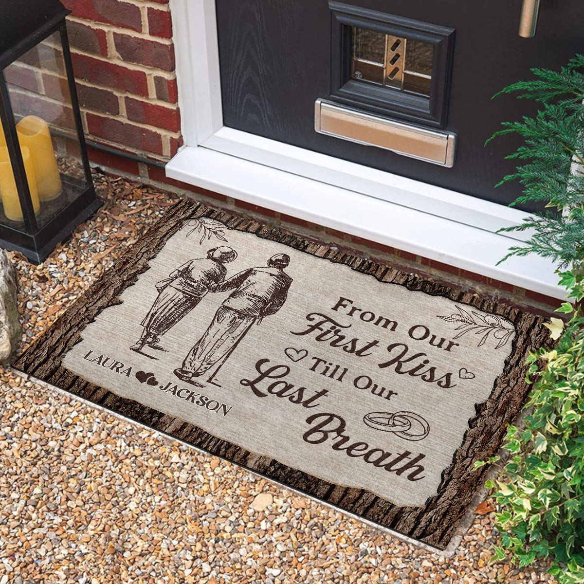 Personalized From Our First Kiss Till Our Last Breath Doormat America's Birthday Doormat - Tradiviet