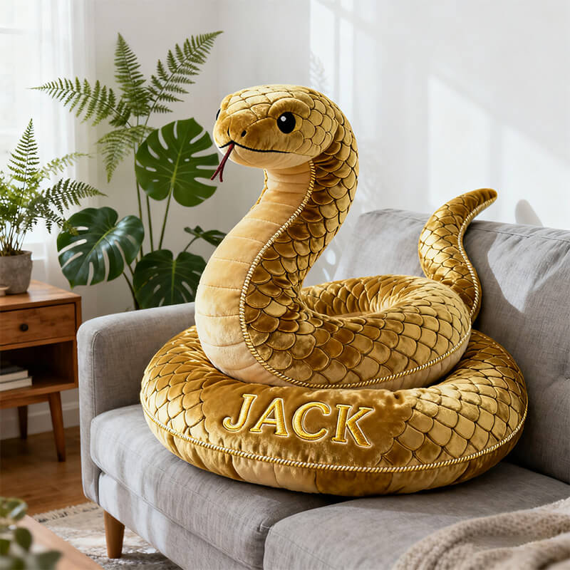 Personalized Golden Snake Pillow Best Presents For Brothers In Law - Tradiviet