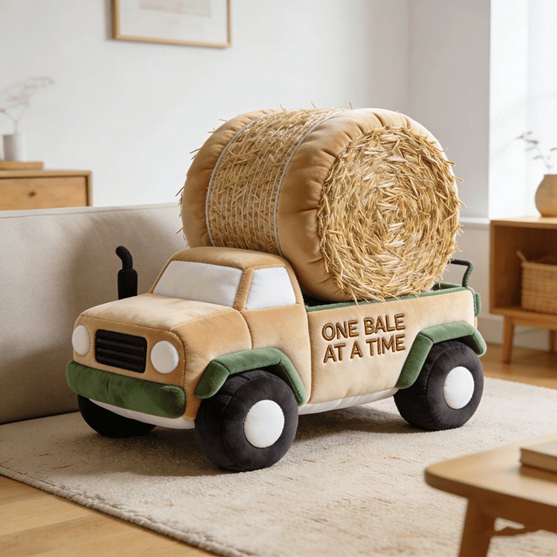 Personalized Hay Baler Pillow Farm Lover Plush Gift Ideas For Brother - Tradiviet