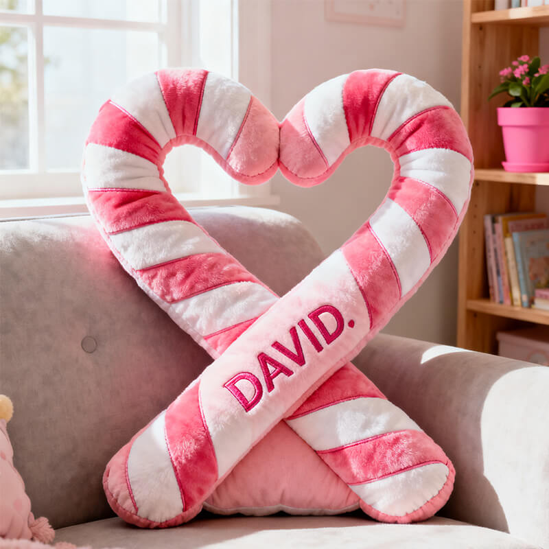 Personalized Heart Candy Cane Pillow First Mothers Day Gift For My Daughter - Tradiviet