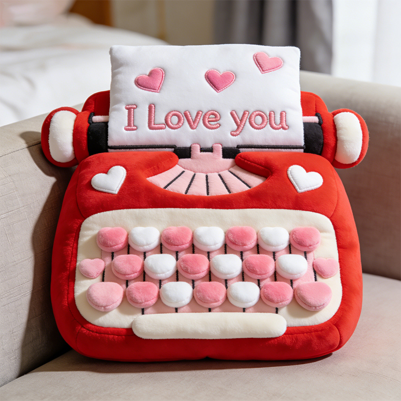 Personalized Heart Typewriter Shaped Pillow Mothers Day Gifts For Wife - Tradiviet
