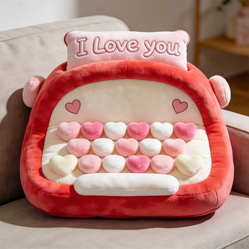 Personalized Heart Typewriter Shaped Pillow Mothers Day Gifts Idea - Tradiviet