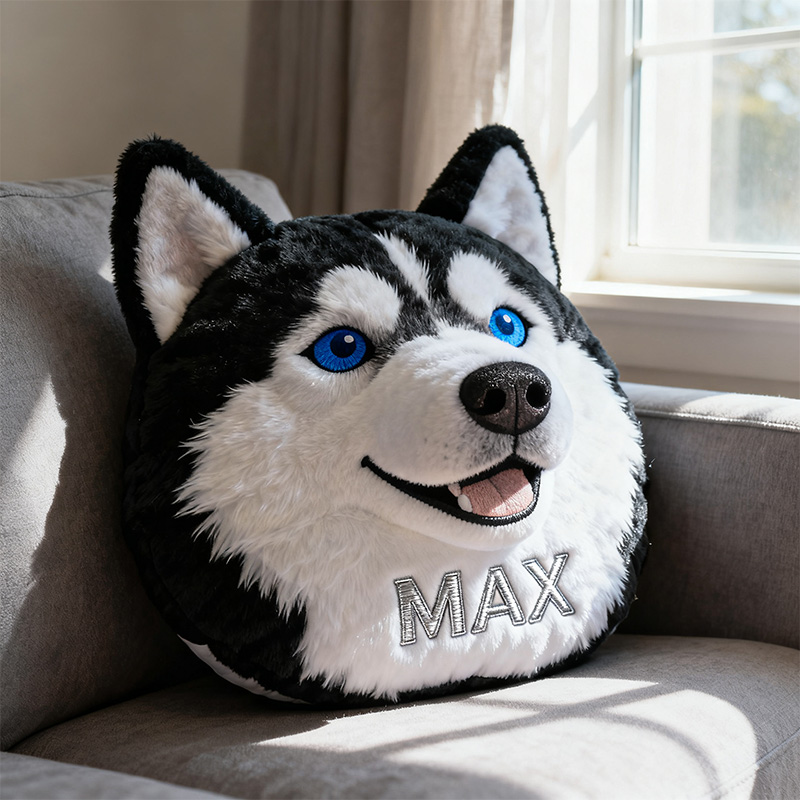 Personalized Husky Big Head Pillow Cute Dog Mothers Day Gift Ideas - Tradiviet