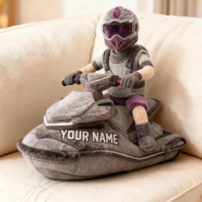 Personalized Jet Ski Rider Shape Pillow Bonus Mom Gifts Mothers Day Ideas - Tradiviet