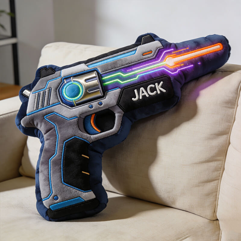 Personalized Laser Gun Shape Pillow Gift Best Ideas For Your Brother - Tradiviet