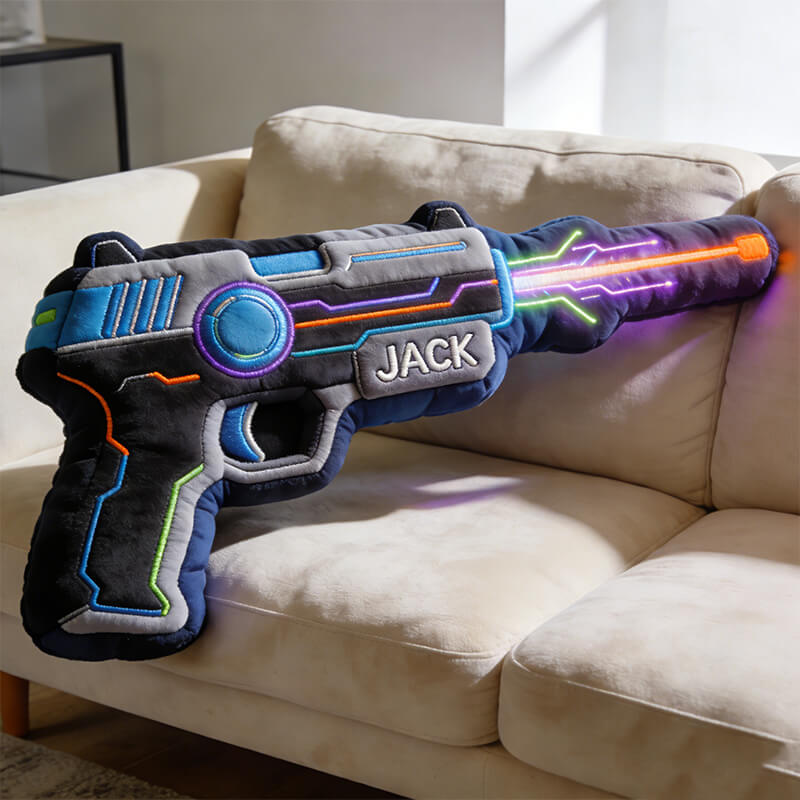 Personalized Laser Gun Shape Pillow Gift Unique Ideas For Your Son - Tradiviet