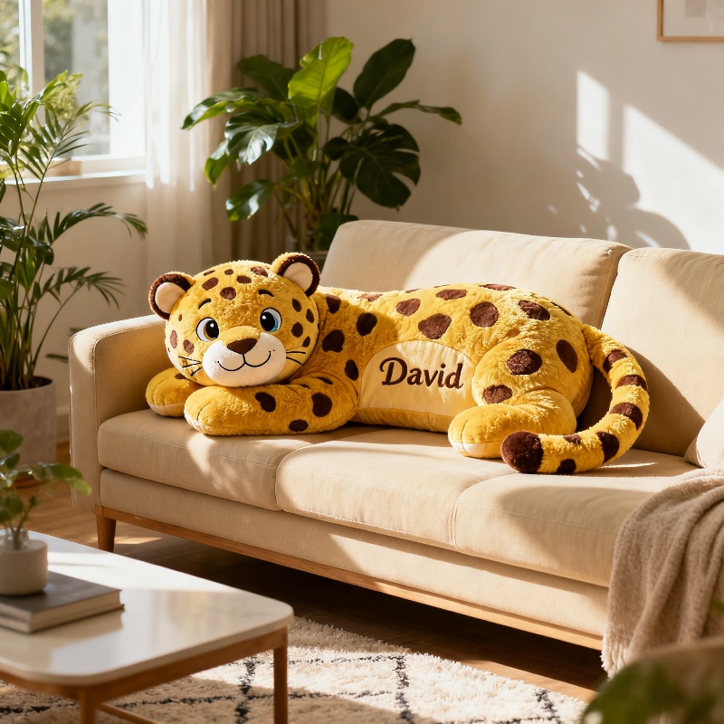 Personalized Leopard Shape Pillow Birthday Gift Ideas For Brother - Tradiviet