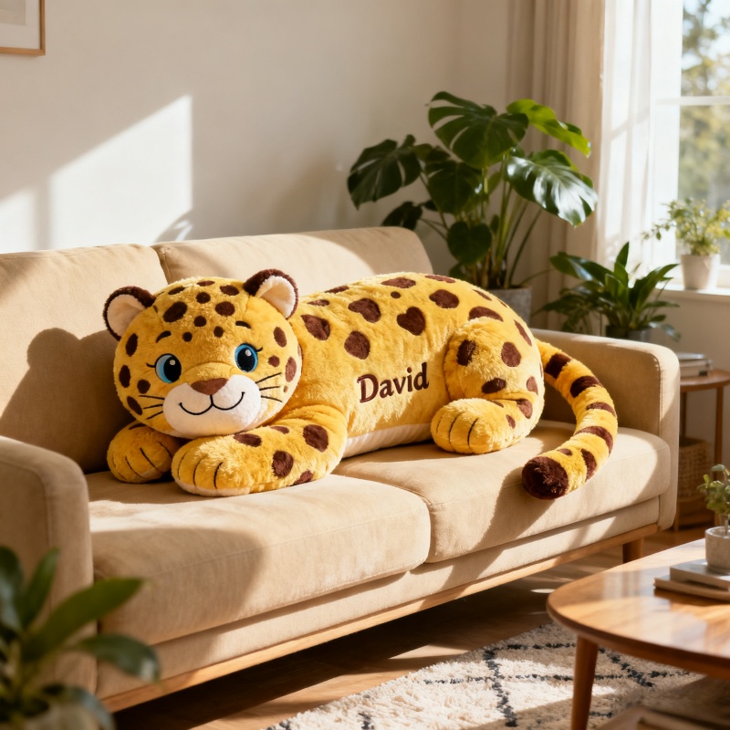 Personalized Leopard Shaped Pillow Unique Holiday Gift Ideas For Him - Tradiviet