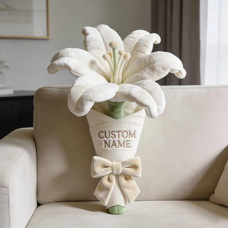 Personalized Lily Bouquet Shape Pillow Bonus Mom Gifts Mothers Day Ideas - Tradiviet