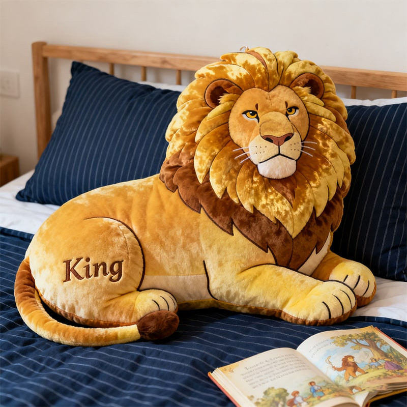 Personalized Lion King Shape Pillow Awesome Father's Day Gifts For Dad - Tradiviet