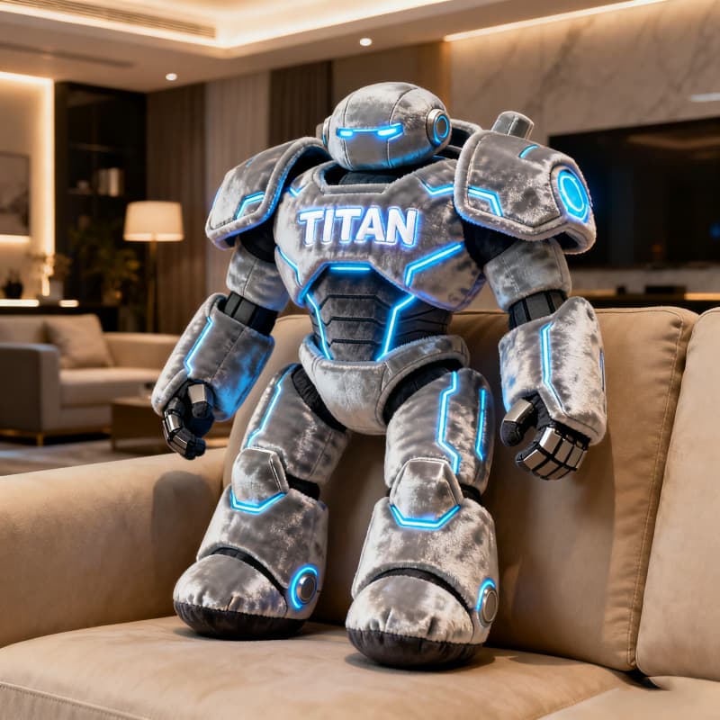 Personalized Mecha Warrior Shape Pillow Fathers Day Gifts For Husband - Tradiviet