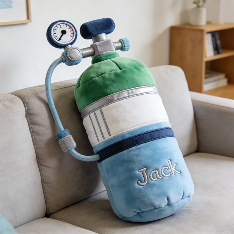 Personalized Medical Oxygen Cylinder Shape Pillow Best Gifts For Him - Tradiviet