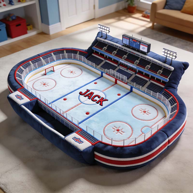 Personalized Mini Hockey Rink Shape Pillow Gift Ideas For Your Brother - Tradiviet