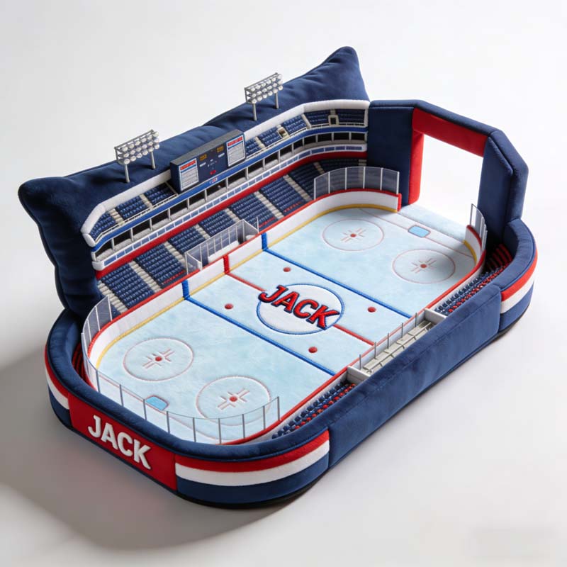 Personalized Mini Hockey Rink Shape Pillow Presents For Brothers In Law - Tradiviet