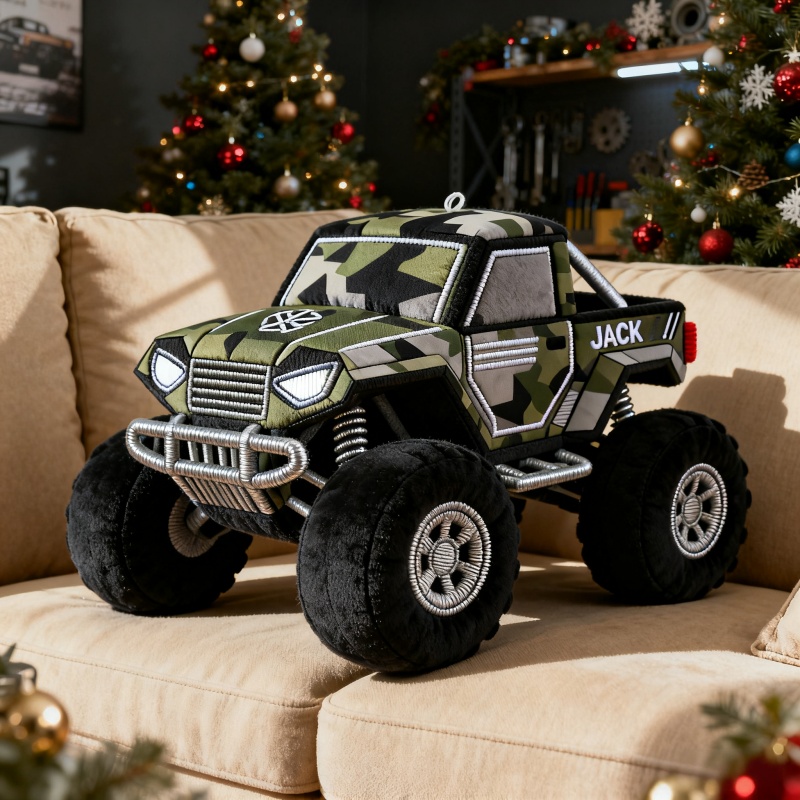 Personalized Off Road Truck Pillow Truck Lover Home Decor Plush Gift For Kids - Tradiviet