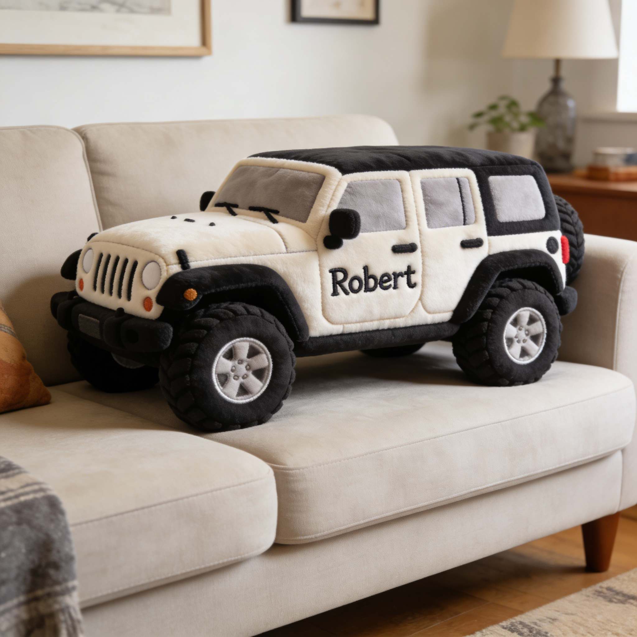 Personalized Off Road Vehicle Shaped Pillow Stuffed Sport Plush Gift for Him - Tradiviet