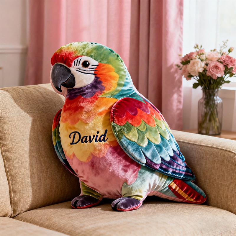 Personalized Parrot Shaped Pillow Unique Mothers Day Gift Ideas For Wife - Tradiviet